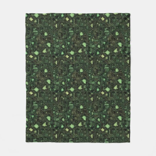 Achtergrond computercircuit fleece deken (Voorkant)