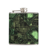 Achtergrond computercircuit heupfles (Voorkant)