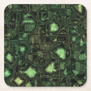 Achtergrond computercircuit kartonnen onderzetters