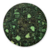 Achtergrond computercircuit keramische knop (Voorkant)