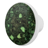 Achtergrond computercircuit keramische knop (Rechts)