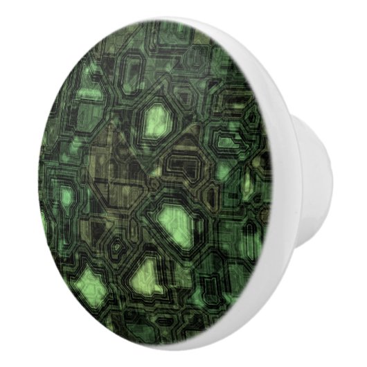 Achtergrond computercircuit keramische knop (Rechts)