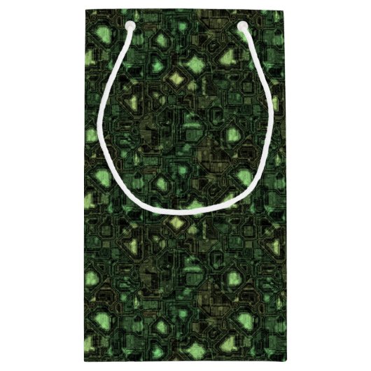 Achtergrond computercircuit klein cadeauzakje (Achterkant)