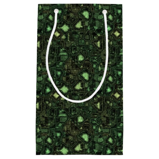 Achtergrond computercircuit klein cadeauzakje (Voorkant)