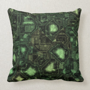 Achtergrond computercircuit kussen