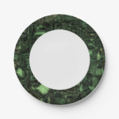 Achtergrond computercircuit papieren bordje (Voorkant)