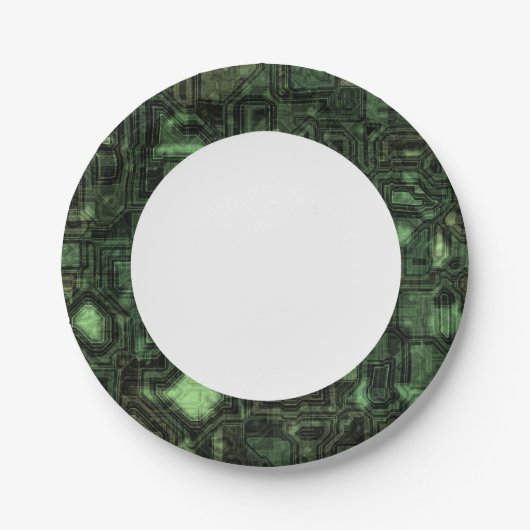 Achtergrond computercircuit papieren bordje (Voorkant)