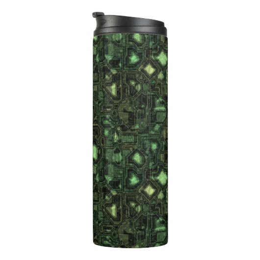 Achtergrond computercircuit thermosbeker (Geroteerd rechts)