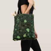 Achtergrond computercircuit tote bag (Dichtbij)