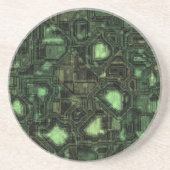 Achtergrond computercircuit zandsteen onderzetter (Voorkant)