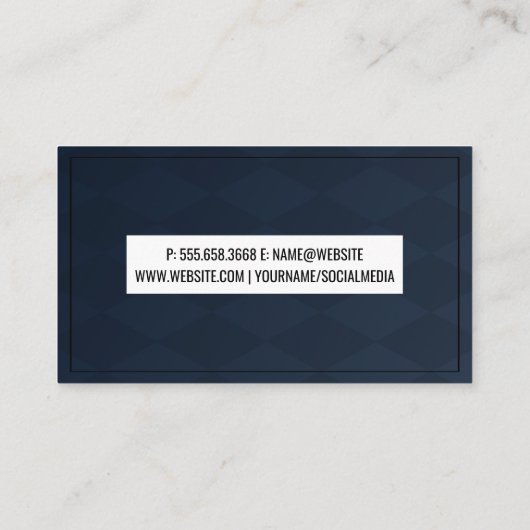 Achtergrond controlebord visitekaartje (Achterkant)