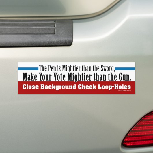 Achtergrond controleren bumpersticker (Op auto)
