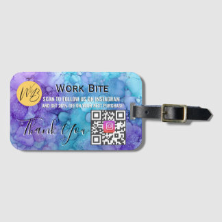 Achtergrond Dank U Waterverf Instagram Korting Qr  Bagagelabel