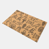 Achtergrond Egyptisch Hieroglyphic-symbool Deurmat (Schuin)