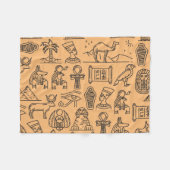 Achtergrond Egyptisch Hieroglyphic-symbool Fleece Deken (Voorkant (Horizontaal))