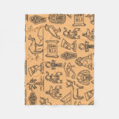 Achtergrond Egyptisch Hieroglyphic-symbool Fleece Deken (Voorkant)