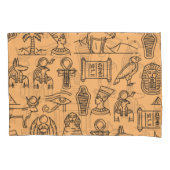 Achtergrond Egyptisch Hieroglyphic-symbool Kussensloop (Voorkant-Links)