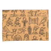 Achtergrond Egyptisch Hieroglyphic-symbool Kussensloop (Voorkant-Rechts)
