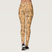 Achtergrond Egyptisch Hieroglyphic-symbool Leggings (Achterkant)