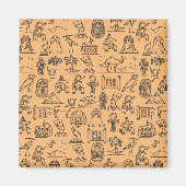 Achtergrond Egyptisch Hieroglyphic-symbool Magneet (Voorkant)