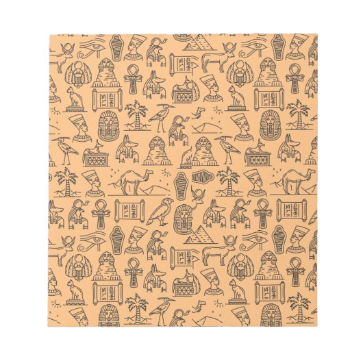 Achtergrond Egyptisch Hieroglyphic-symbool Notitieblok (Voorkant)