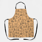 Achtergrond Egyptisch Hieroglyphic-symbool Schort (Voorkant)