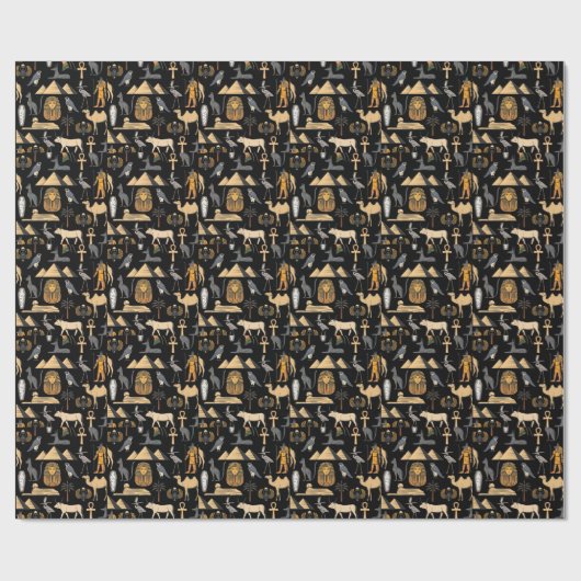 Achtergrond Egyptisch Symboolsymbool Cadeaupapier (Vlak)