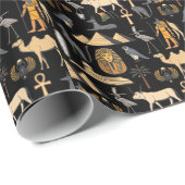 Achtergrond Egyptisch Symboolsymbool Cadeaupapier (Rol Hoek)