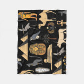Achtergrond Egyptisch Symboolsymbool Fleece Deken (Voorkant)