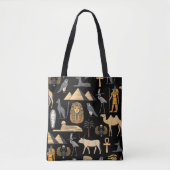Achtergrond Egyptisch Symboolsymbool Tote Bag (Voorkant)