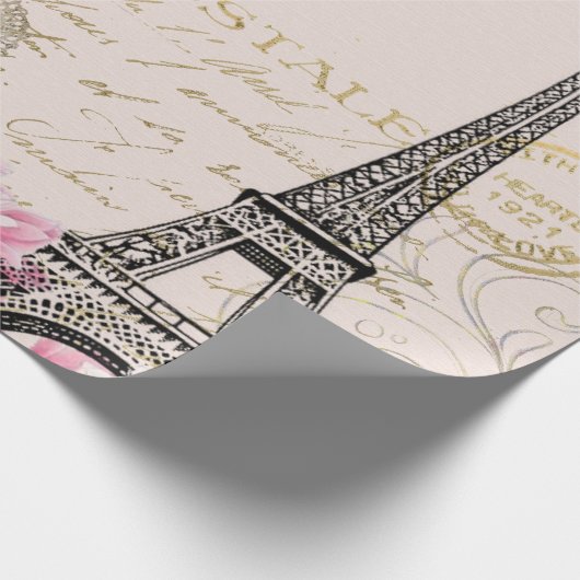 Achtergrond eiffelbloem cadeaupapier (Hoek)