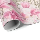 Achtergrond  eiffelbloem cadeaupapier (Rol Hoek)