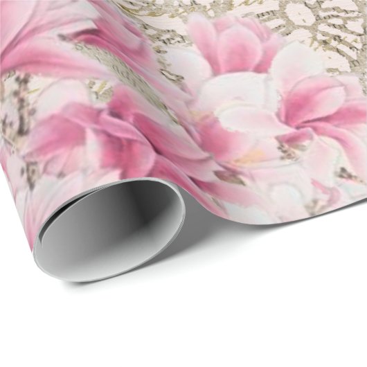 Achtergrond eiffelbloem cadeaupapier (Rol Hoek)