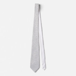  achtergrond Elegant White Paisley Stropdas