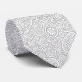  achtergrond Elegant White Paisley Stropdas (Opgerold)