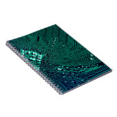 Achtergrond elektronische circuitplaat, abstract, notitieboek (Rechterzijde)