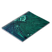 Achtergrond elektronische circuitplaat, abstract, notitieboek (Linkerzijde)