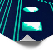 Achtergrond elektronische circuitplaat, abstract,  poster (Hoek)