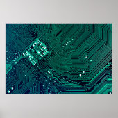 Achtergrond elektronische circuitplaat, abstract,  poster (Voorkant)