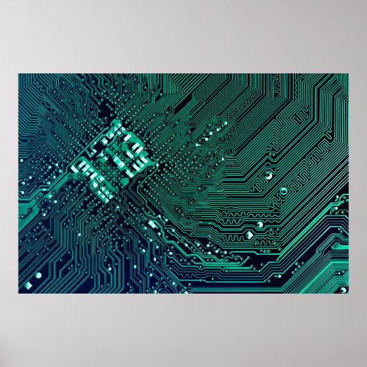 Achtergrond elektronische circuitplaat, abstract,  poster (Voorkant)