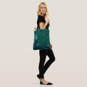 Achtergrond elektronische circuitplaat, abstract, tote bag (Op model)