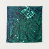 Achtergrond elektronische circuitplaat, abstract, wandkleed (Voorkant (horizontaal))