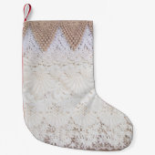 Achtergrond en textuur van loopdoek kleine kerstsok (Voorkant)