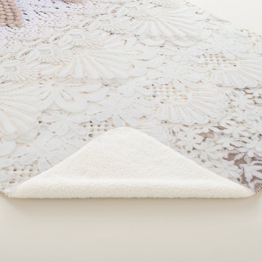 Achtergrond en textuur van loopdoek sherpa deken (3/4)