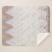 Achtergrond en textuur van loopdoek sherpa deken (Voorkant (horizontaal))