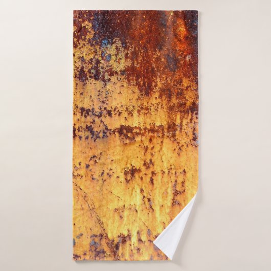 Achtergrond en textuur van oude metalen, ruw ijzer badhanddoek (Badhanddoek)