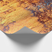 Achtergrond en textuur van oude metalen, ruw ijzer cadeaupapier (Hoek)