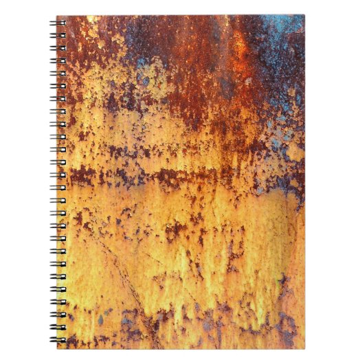 Achtergrond en textuur van oude metalen, ruw ijzer notitieboek (Voorkant)