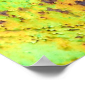 Achtergrond en textuur van oude metalen, ruw ijzer poster (Hoek)