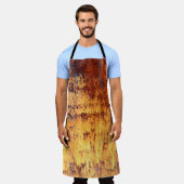 Achtergrond en textuur van oude metalen, ruw ijzer schort (Gedragen)